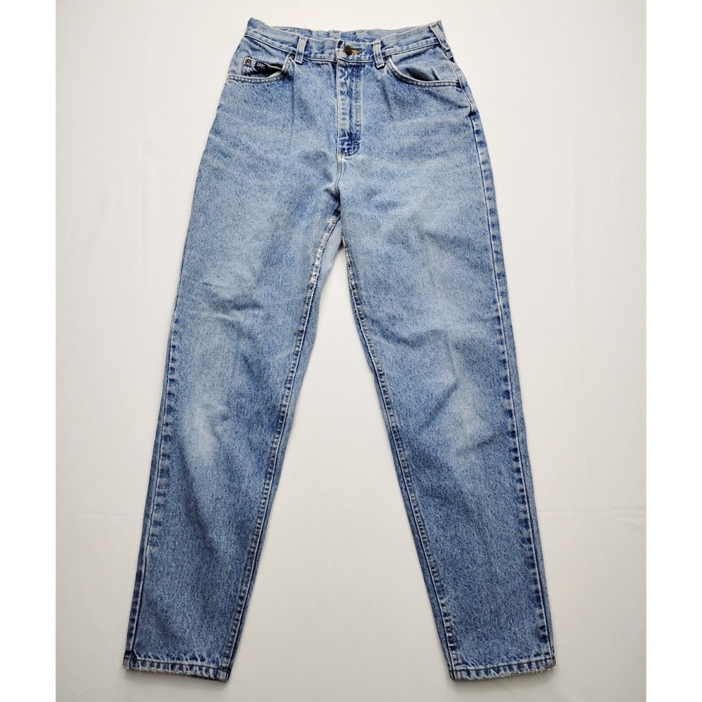 Lee Jeans Union Made in The USA Womens High Rise Tapered Leg Mom Jeans 12 Long